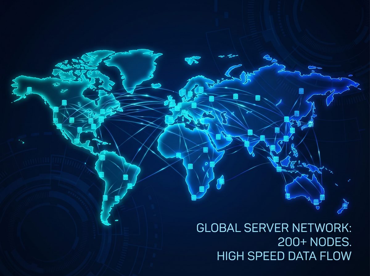 摘星加速器全球服务器节点分布图